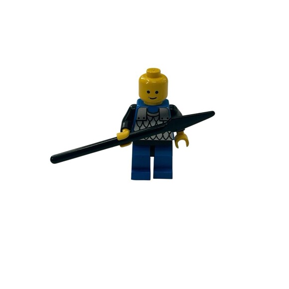 LEGO Castle Black Knights Minifigure W Spear Scale Mail 1584 6060 Challenge - Picture 2 of 6